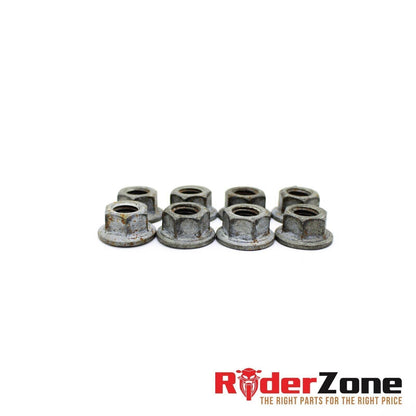 2004 - 2010 KAWASAKI NINJA ZX10R HEADER NUTS SET EXHAUST PIPES MANIFOLD STOCK