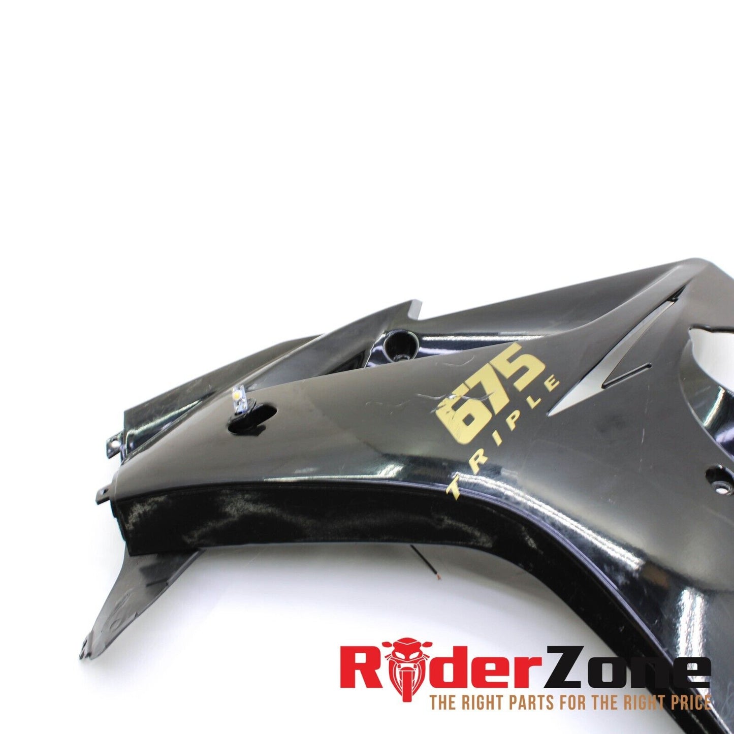 06 - 2008 TRIUMPH DAYTONA 675 LEFT MID FAIRING BLACK COWLING PLASTIC BODY PANEL