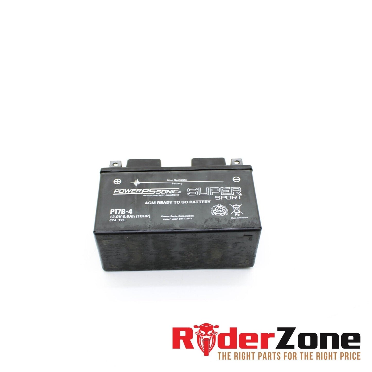 PowerSonic PT7B-4 SUPERSPORT BATTERY AGM 12.0V 6.0AH (10HR)