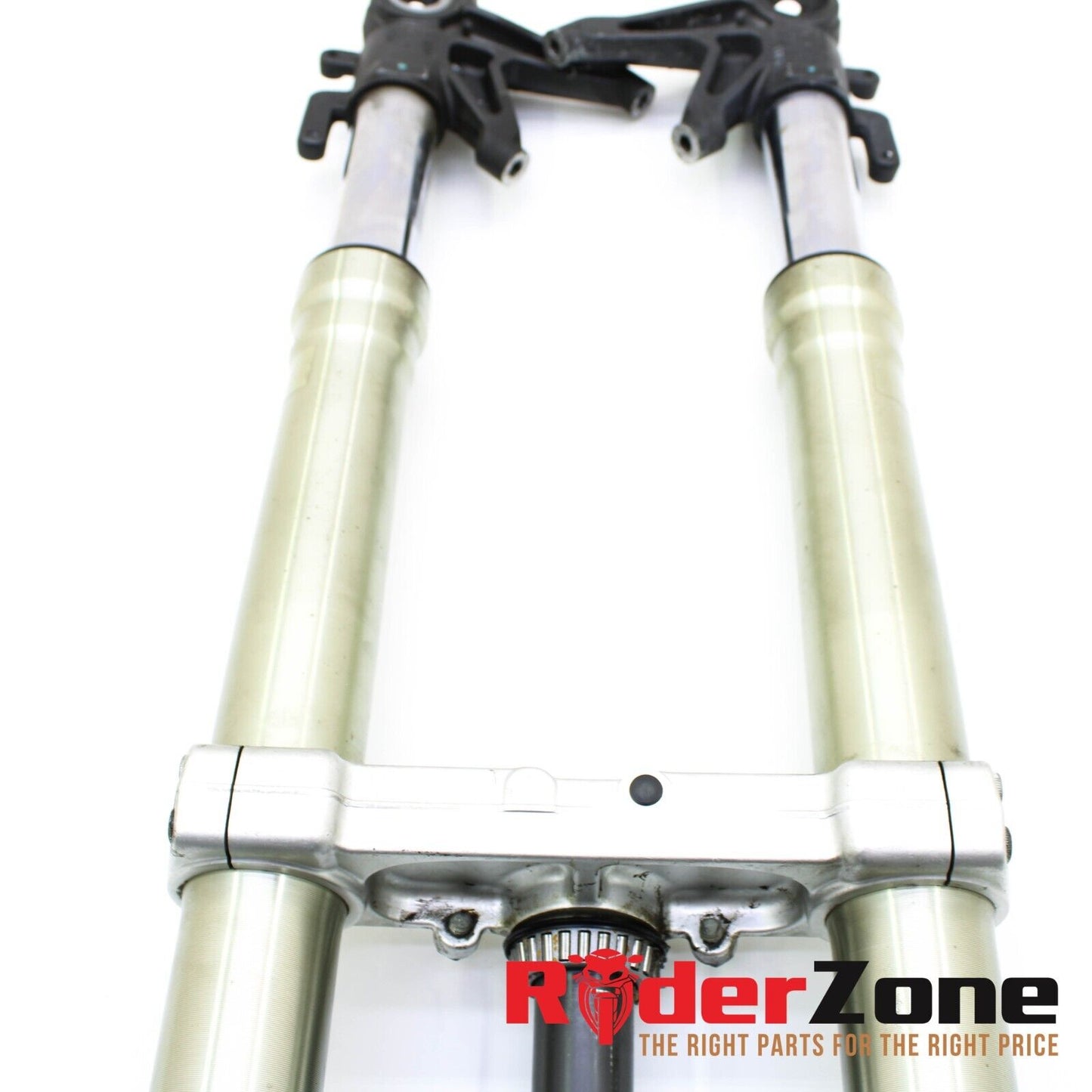 2008 - 2013 DUCATI 848 EVO FORKS TRIPLE TREE FRONT SUSPENSION GOLD STRAIGHT OE