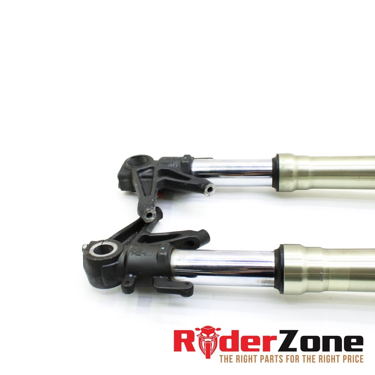 2008 - 2013 DUCATI 848 EVO FORKS TRIPLE TREE FRONT SUSPENSION GOLD STRAIGHT OE