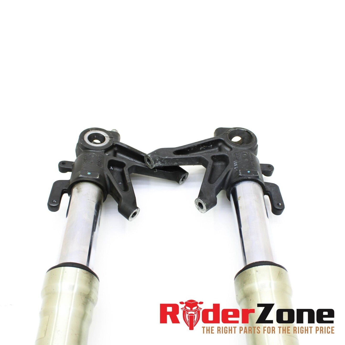 2008 - 2013 DUCATI 848 EVO FORKS TRIPLE TREE FRONT SUSPENSION GOLD STRAIGHT OE