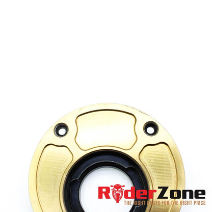 2008 - 2013 DUCATI 848 EVO GAS CAP GOLD FUEL COVER QUICK RELEASE TRACK READY