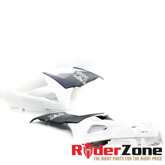 2005 2006 SUZUKI GSXR1000 MID FAIRINGS LEFT RIGHT WHITE COWL PLASTICS SET