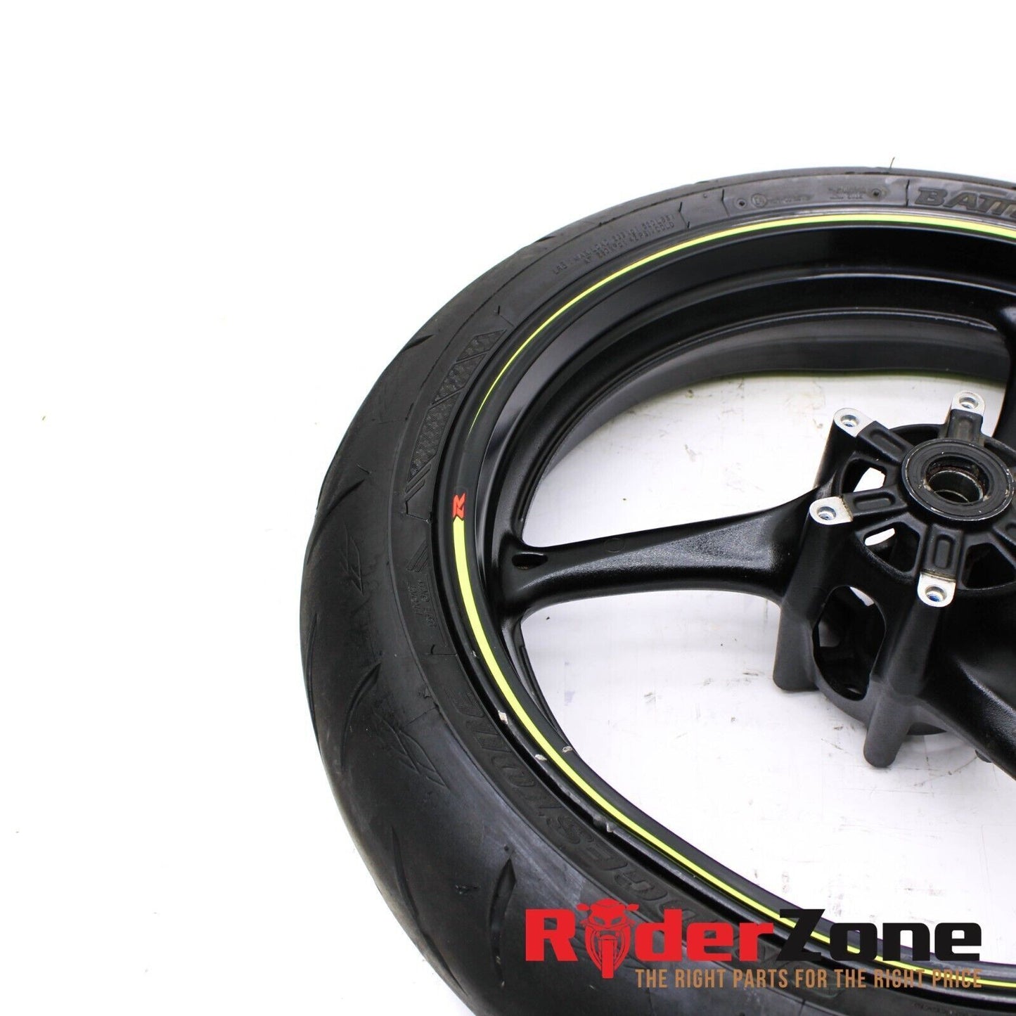 2011 - 2021 SUZUKI GSXR600 GSXR750 FRONT WHEEL RIM BRIDGESTONE TIRE BLACK GOOD