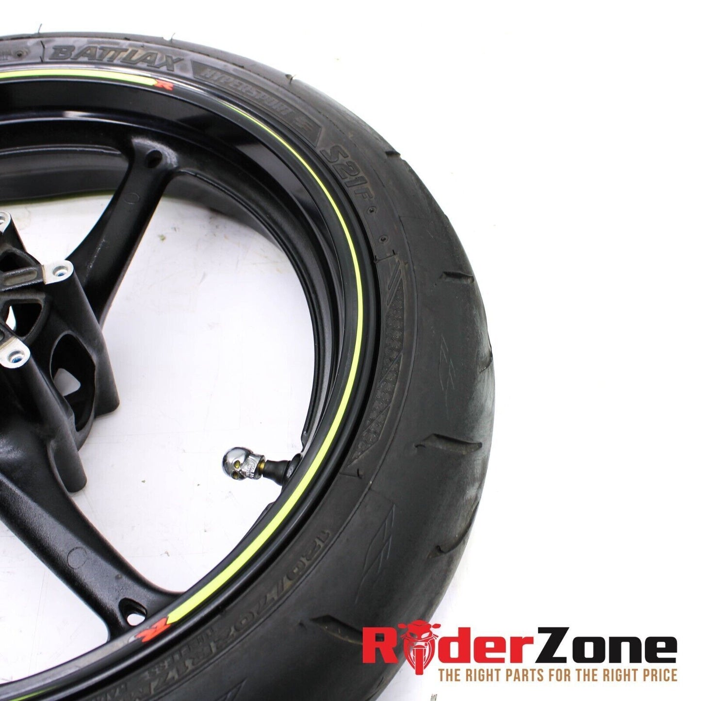 2011 - 2021 SUZUKI GSXR600 GSXR750 FRONT WHEEL RIM BRIDGESTONE TIRE BLACK GOOD