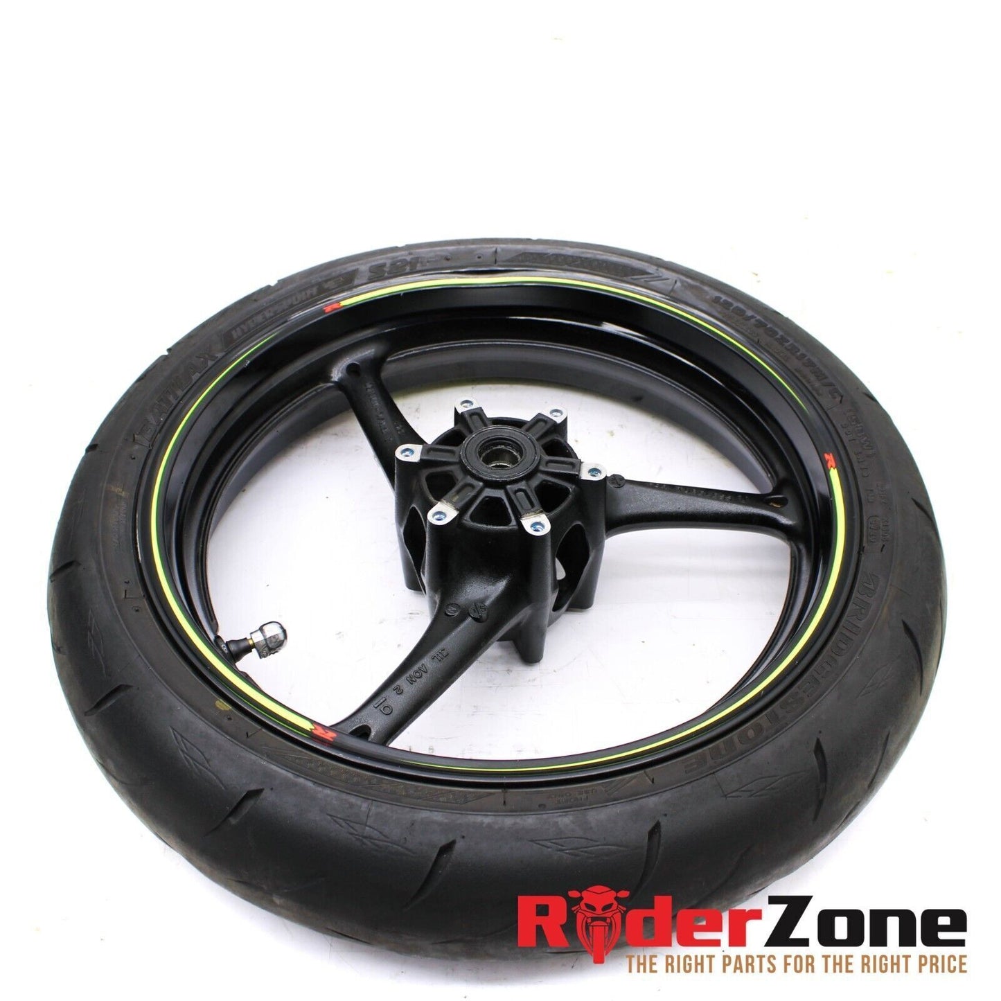 2011 - 2021 SUZUKI GSXR600 GSXR750 FRONT WHEEL RIM BRIDGESTONE TIRE BLACK GOOD