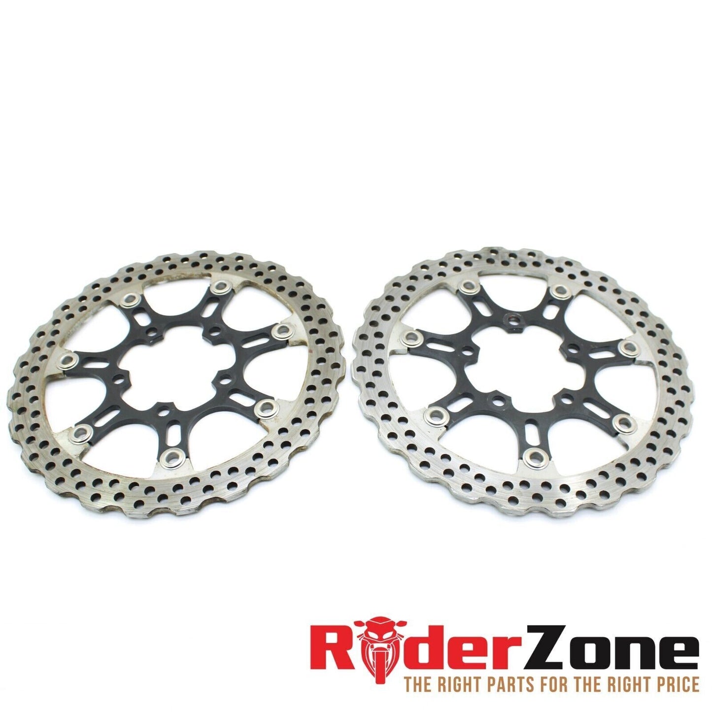 06 07 KAWASAKI NINJA ZX10R FRONT BRAKE ROTORS DISC PAIR STRAIGHT LEFT RIGHT