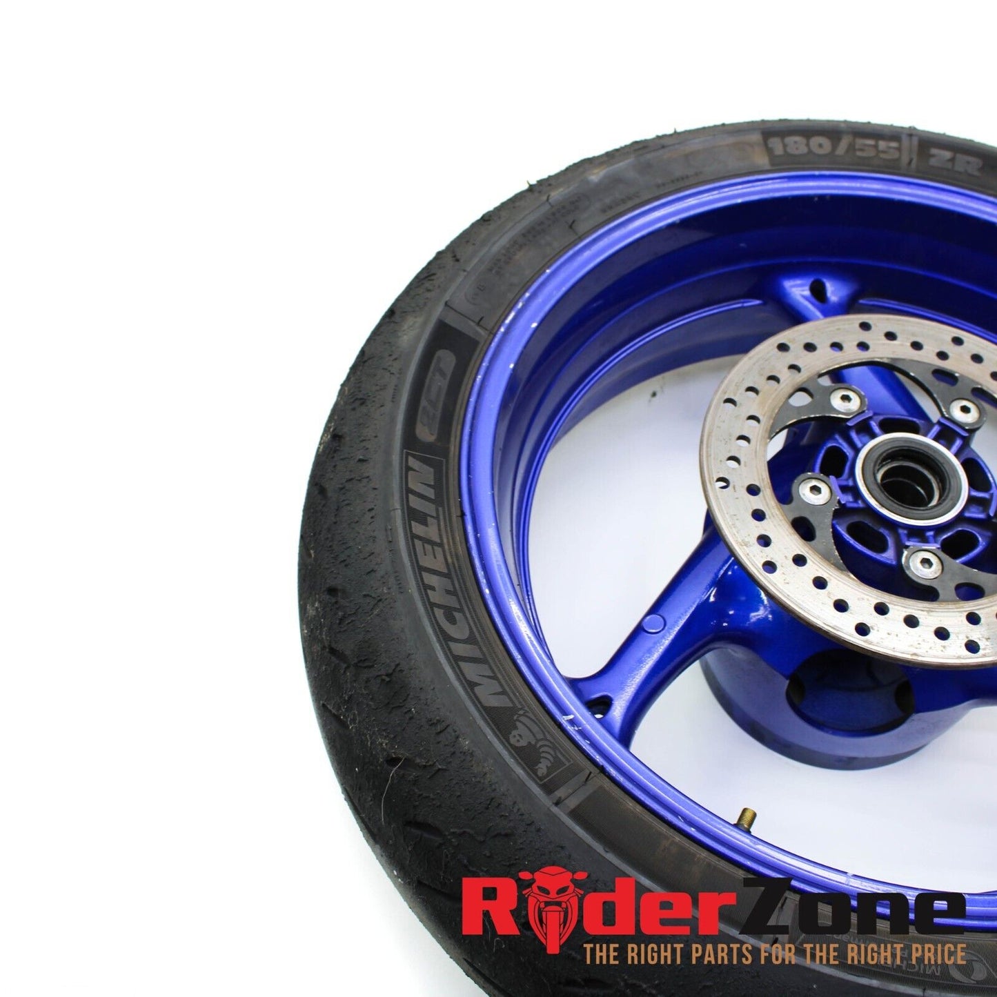 2008 2009 SUZUKI GSXR600 GSXR750 REAR WHEEL MICHELIN TRACK TIRE BLUE STRAIGHT