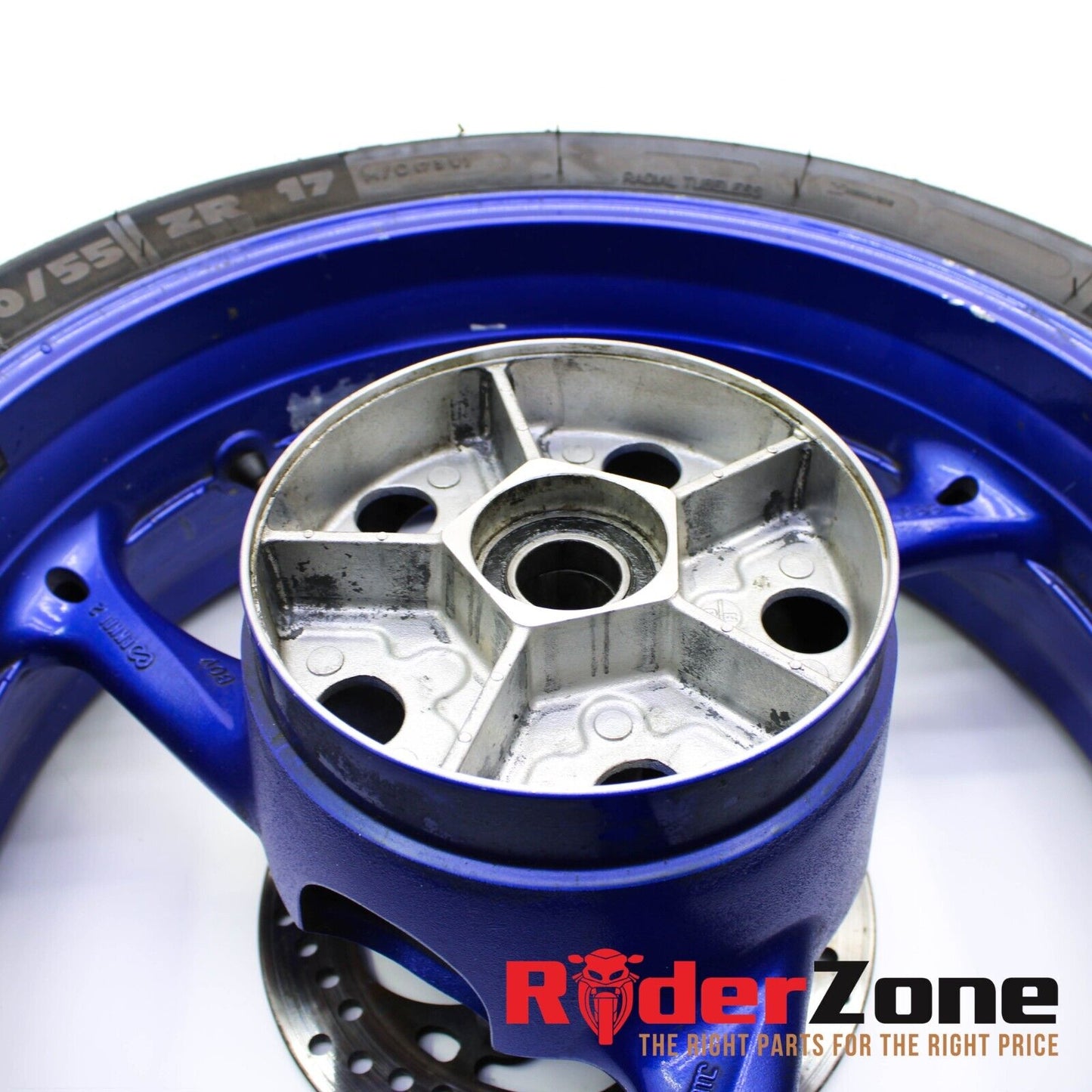 2008 2009 SUZUKI GSXR600 GSXR750 REAR WHEEL MICHELIN TRACK TIRE BLUE STRAIGHT