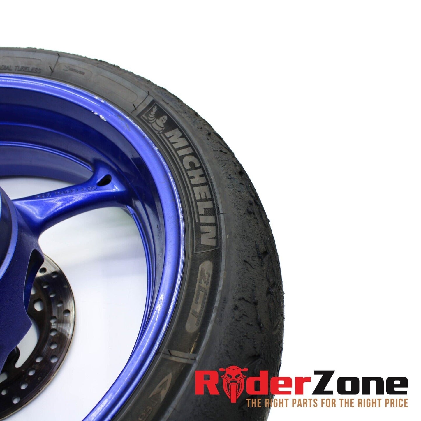 2008 2009 SUZUKI GSXR600 GSXR750 REAR WHEEL MICHELIN TRACK TIRE BLUE STRAIGHT