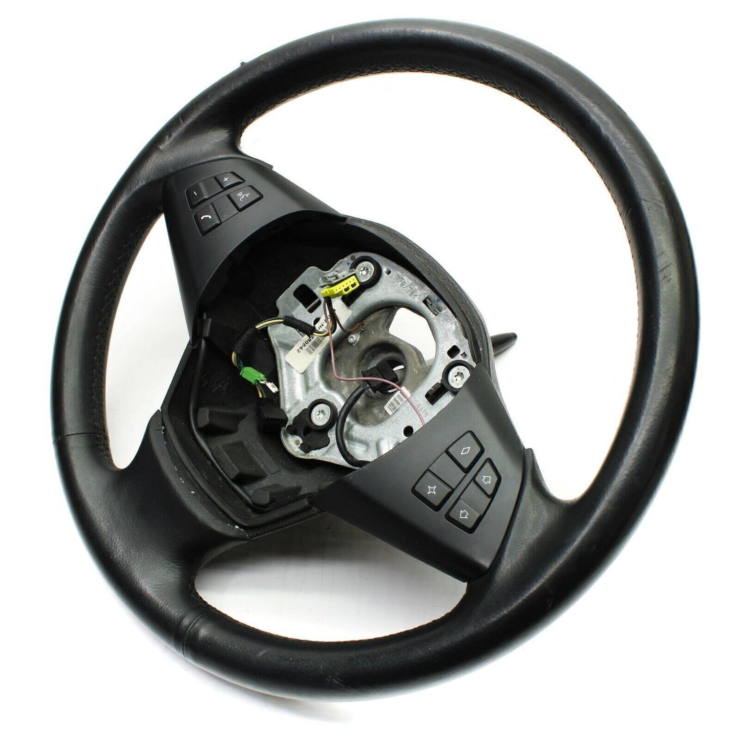 2007 - 2013 BMW X5 E70 STEERING WHEEL BLACK LEATHER MULTI GOOD BLACK 3 SPOKE