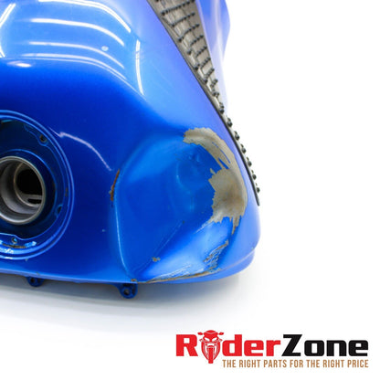 2005 2006 KAWASAKI NINJA ZX6R GAS TANK FUEL CELL PETROL RESERVOIR BLUE *DENTED*