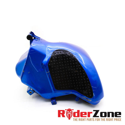 2005 2006 KAWASAKI NINJA ZX6R GAS TANK FUEL CELL PETROL RESERVOIR BLUE *DENTED*