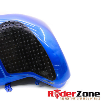 2005 2006 KAWASAKI NINJA ZX6R GAS TANK FUEL CELL PETROL RESERVOIR BLUE *DENTED*