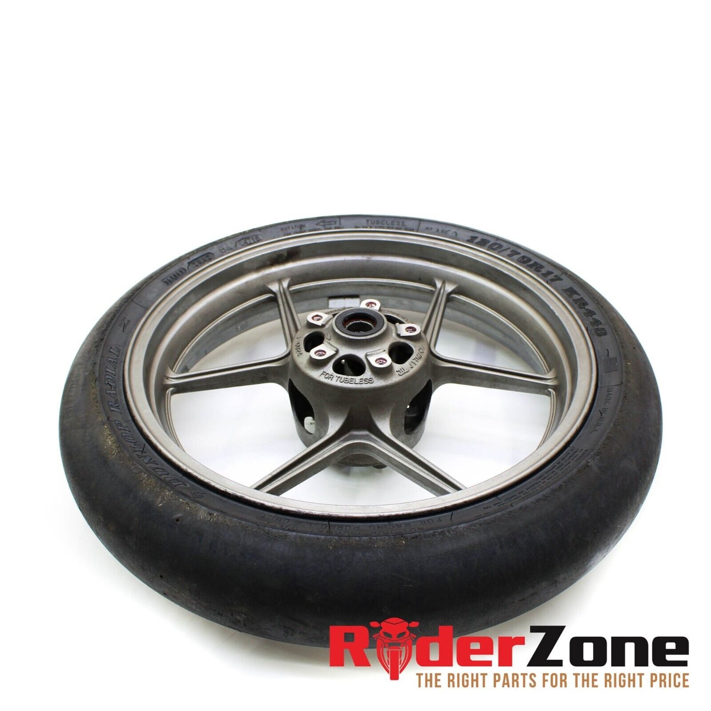 2005 2006 KAWASAKI NINJA ZX6R WHEEL SET FRONT REAR RIMS SET PAIR DUNLOP SLICKS