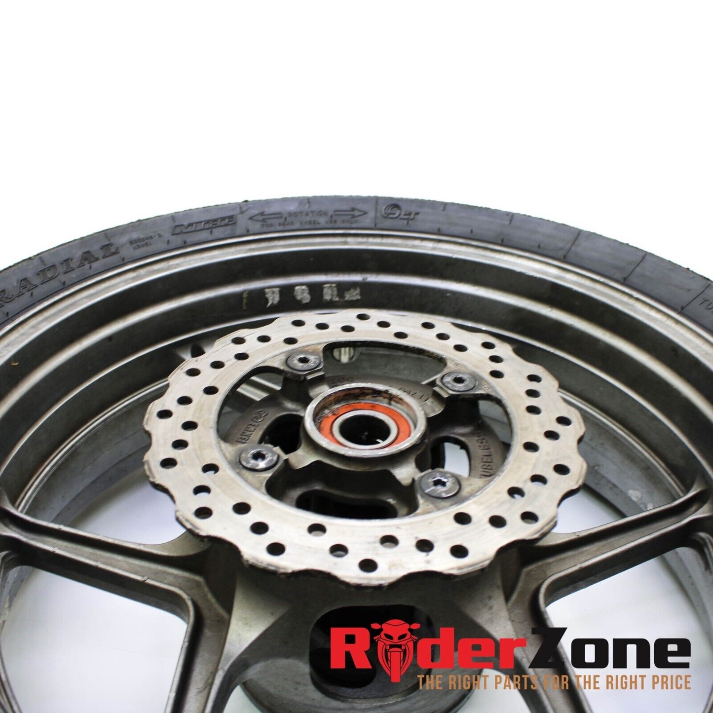 2005 2006 KAWASAKI NINJA ZX6R WHEEL SET FRONT REAR RIMS SET PAIR DUNLOP SLICKS