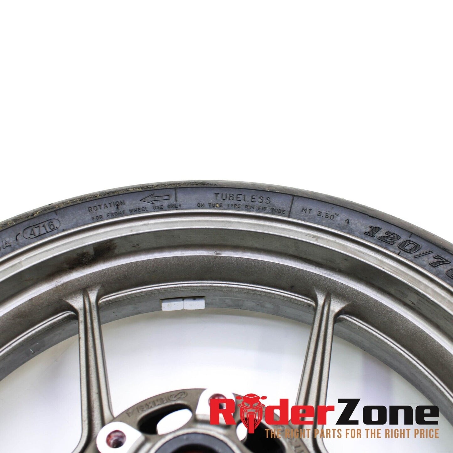 2005 2006 KAWASAKI NINJA ZX6R WHEEL SET FRONT REAR RIMS SET PAIR DUNLOP SLICKS