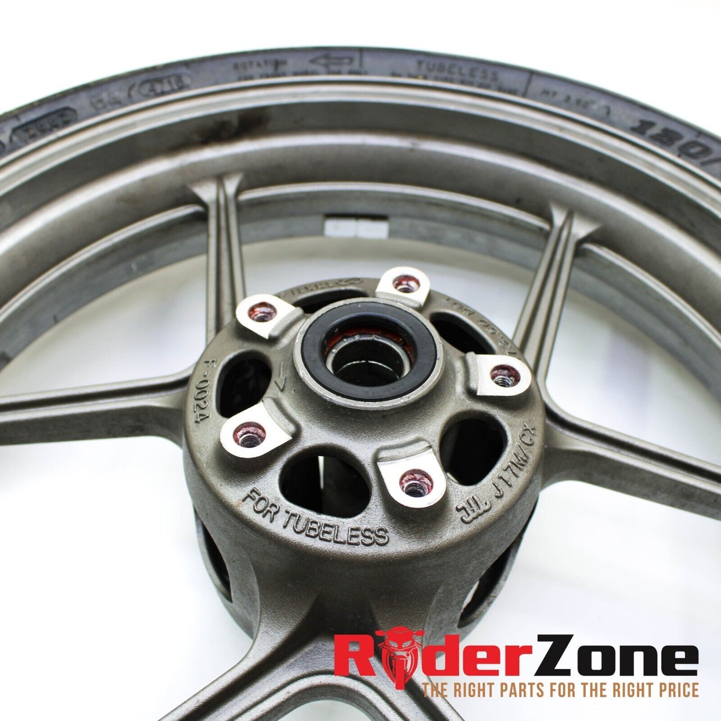 2005 2006 KAWASAKI NINJA ZX6R WHEEL SET FRONT REAR RIMS SET PAIR DUNLOP SLICKS