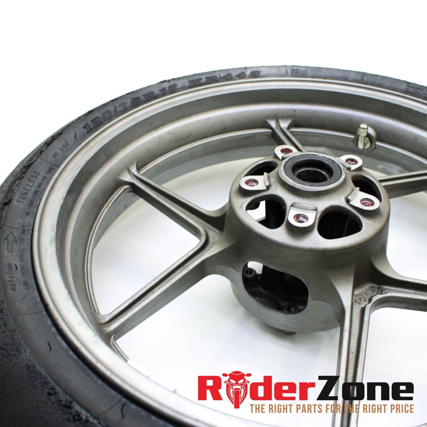 2005 2006 KAWASAKI NINJA ZX6R WHEEL SET FRONT REAR RIMS SET PAIR DUNLOP SLICKS