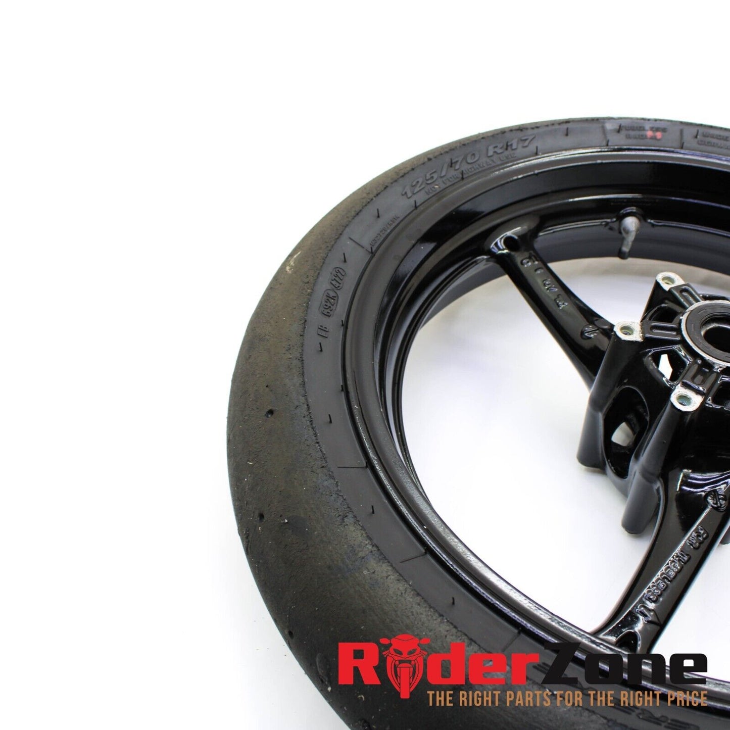 2005 - 2008 SUZUKI GSXR1000 FRONT WHEEL BLACK RIM RACE SLICK 06 07 GSXR 600 750