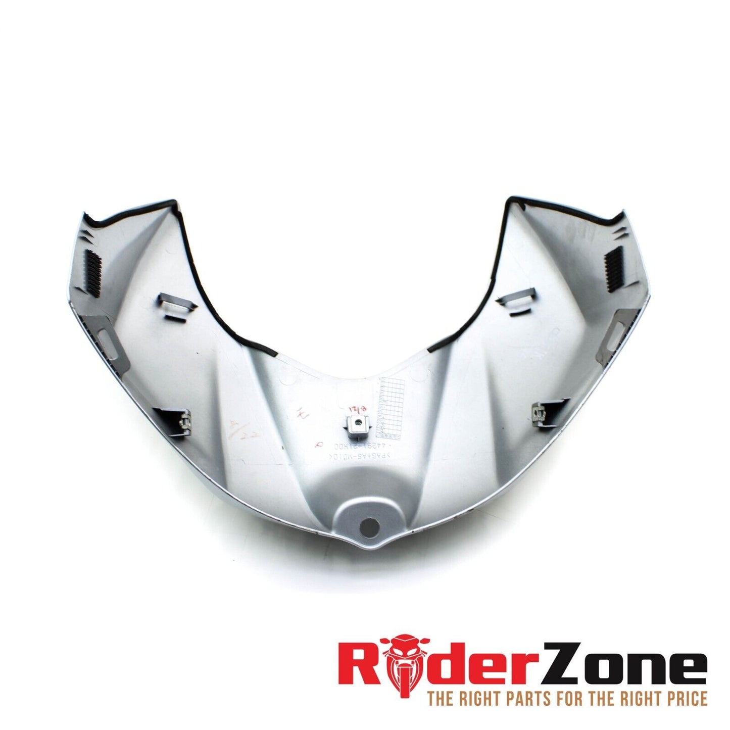 07 2008 SUZUKI GSXR1000 GAS TANK COVER FUEL CELL FAIRING COWL TRIM SILVER FRONT