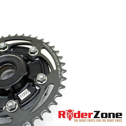 2007 2008 SUZUKI GSXR1000 SUPERLITE REAR SPROCKET HUB BLACK TRACK READY CUSHIONS