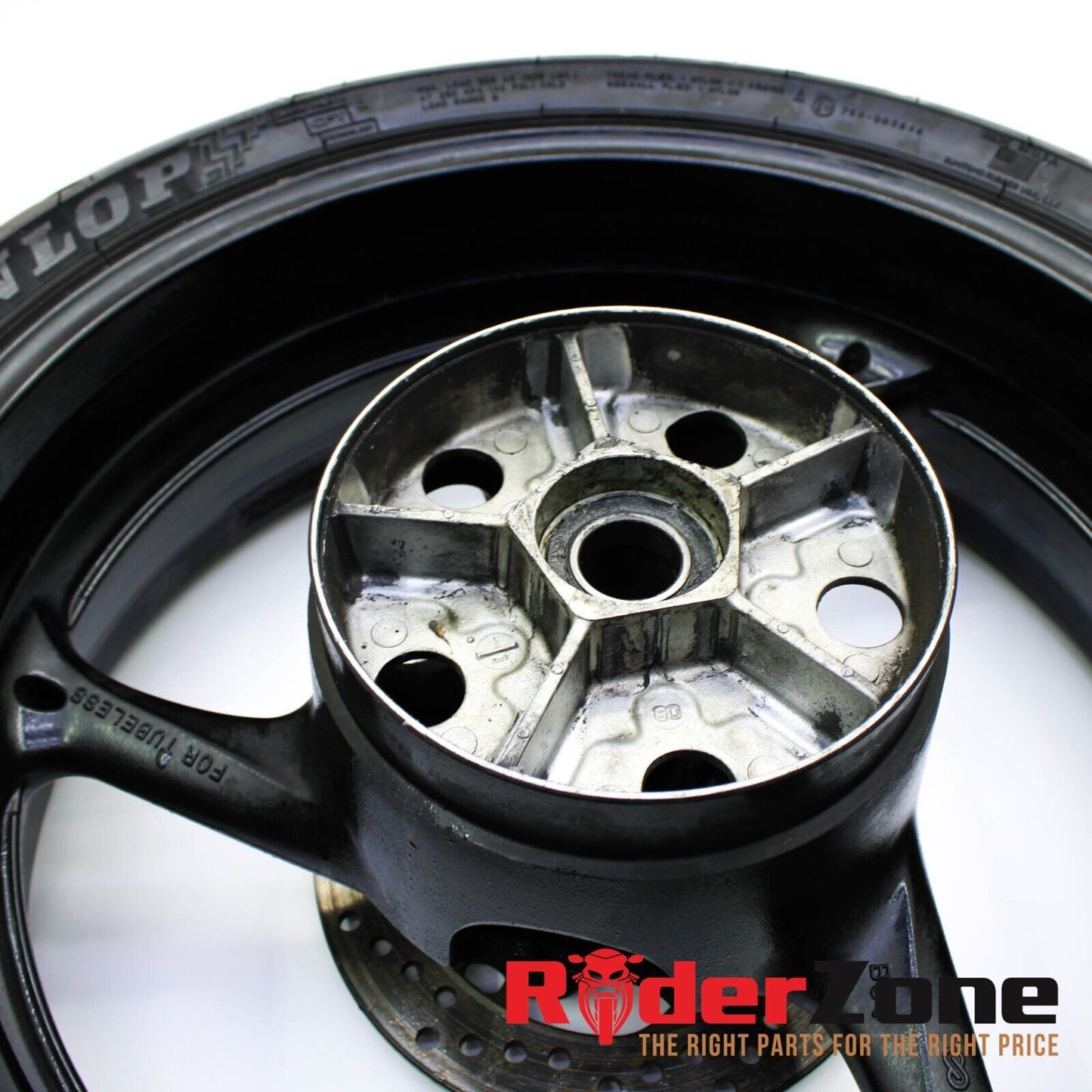 2008 2009 SUZUKI GSXR600 GSXR750 REAR WHEEL DUNLOP TIRE STRAIGHT BLACK STOCK