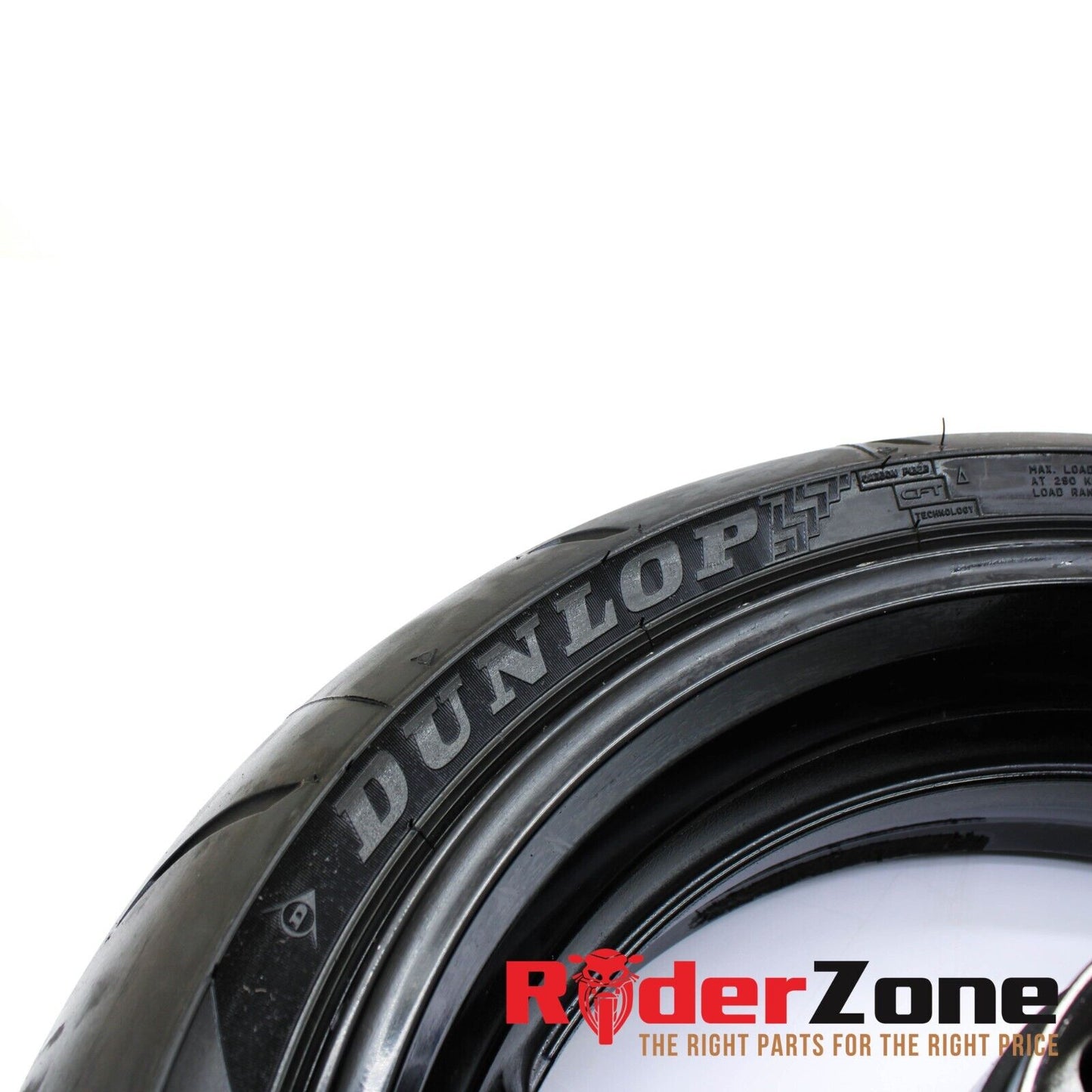 2008 2009 SUZUKI GSXR600 GSXR750 REAR WHEEL DUNLOP TIRE STRAIGHT BLACK STOCK