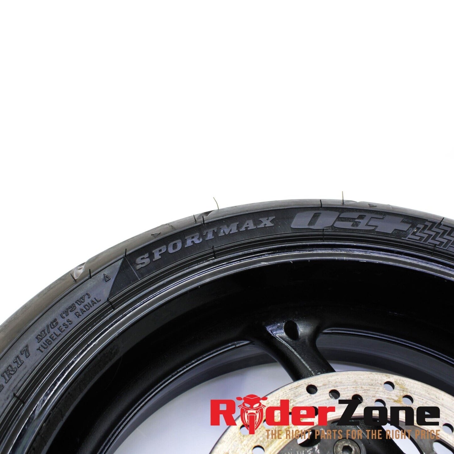 2008 2009 SUZUKI GSXR600 GSXR750 REAR WHEEL DUNLOP TIRE STRAIGHT BLACK STOCK