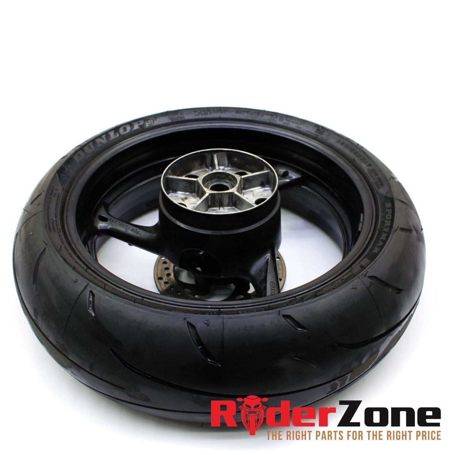 2008 2009 SUZUKI GSXR600 GSXR750 REAR WHEEL DUNLOP TIRE STRAIGHT BLACK STOCK