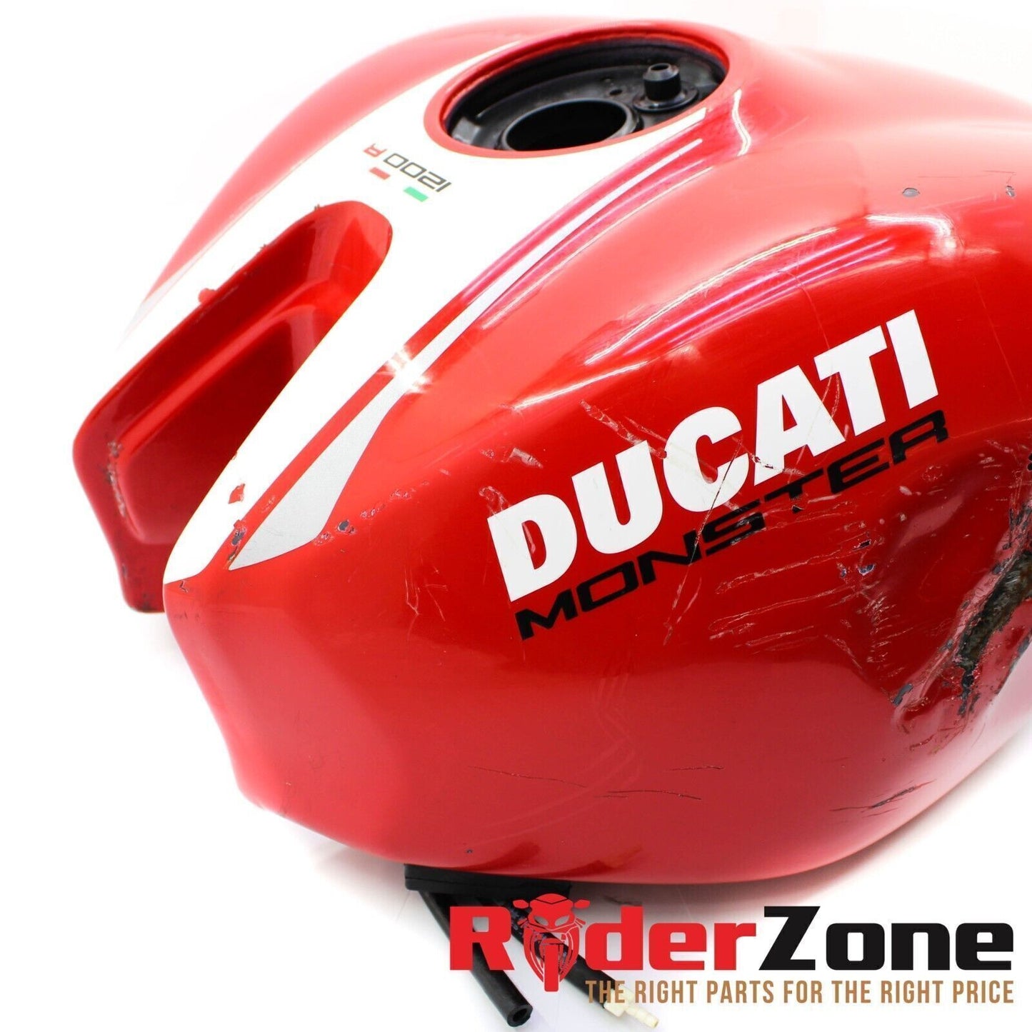 2017 - 20 DUCATI MONSTER 1200R GAS TANK FUEL CELL PETROL RESERVOIR RED DAMAGED