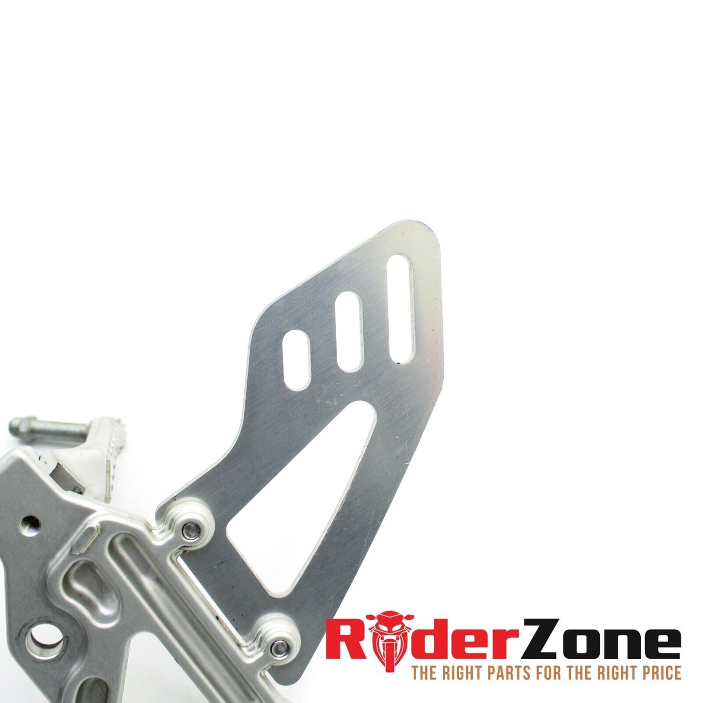 2016 - 2019 APRILIA RSV4RR LEFT REARSET SILVER STRAIGHT LEG SUPPORT HEEL GUARD