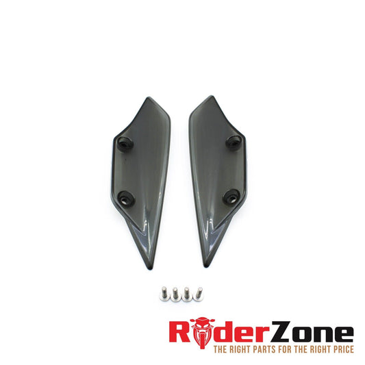 2010 - 2014 BMW S1000RR FRONT WINGLETS FAIRING PLASTIC AFTERMARKET BLACK