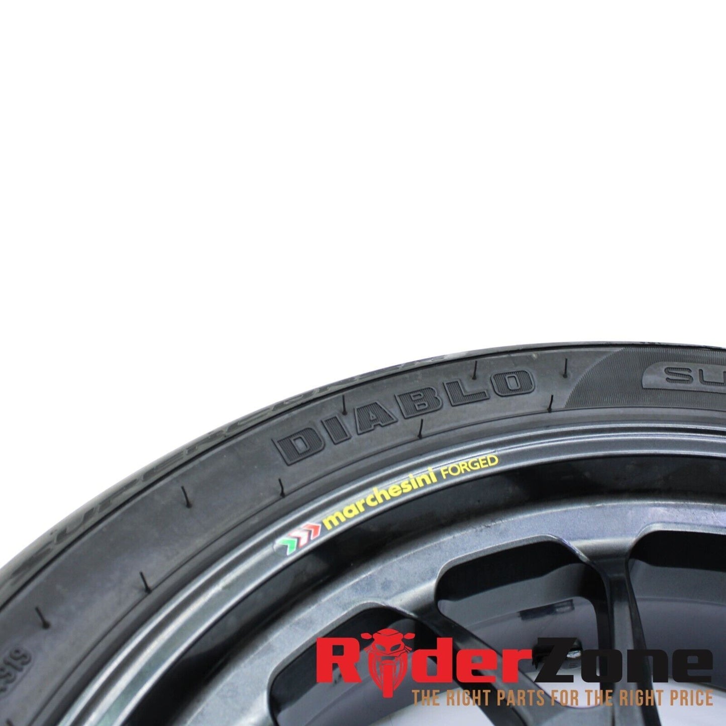 17 - 19 DUCATI MONSTER 1200R MARCHESINI REAR WHEEL PIRELLI TIRE FORGED RIM STOCK