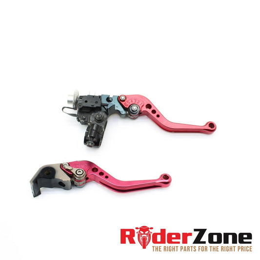 2007 2008 YAMAHA YZF R1 LEVERS SET LEFT RIGHT CLUTCH BRAKE PINK SHORT