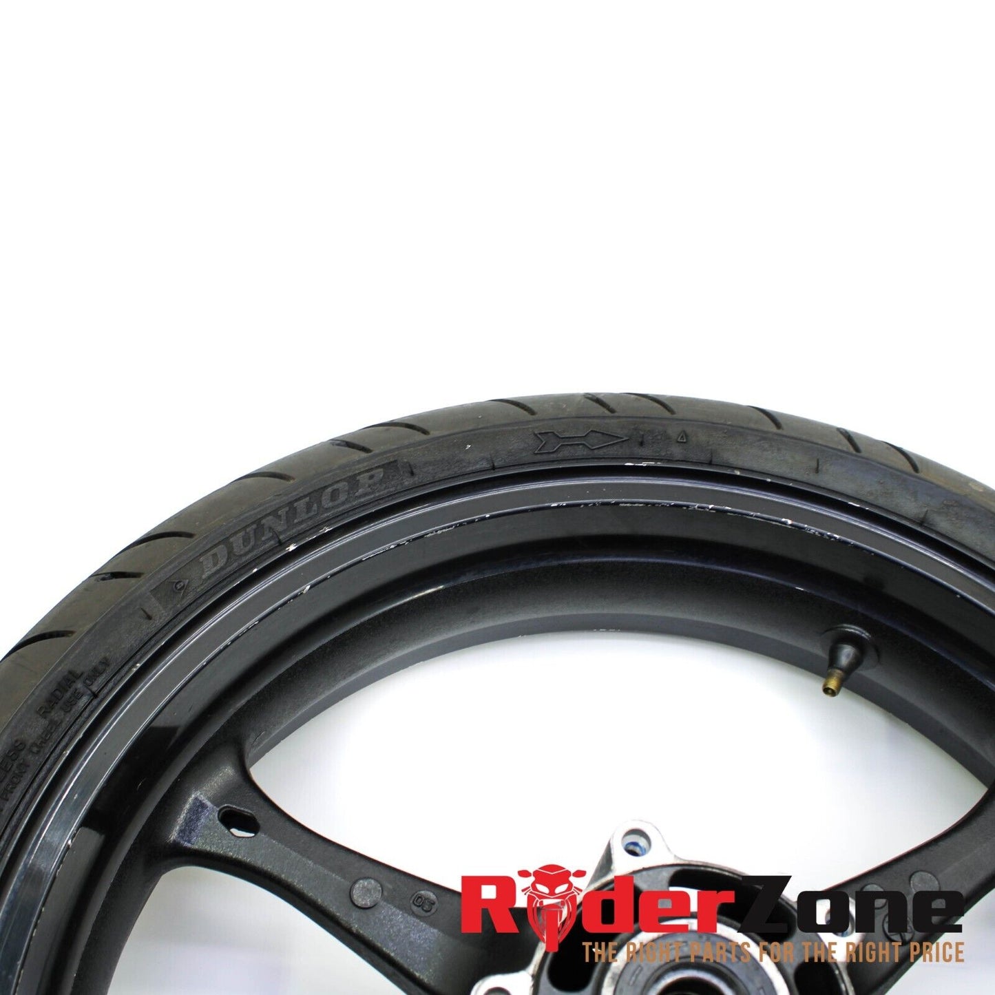 2005 - 2008 SUZUKI GSXR1000 FRONT WHEEL RIM DUNLOP TIRE BLACK 06 07 GSXR600 750