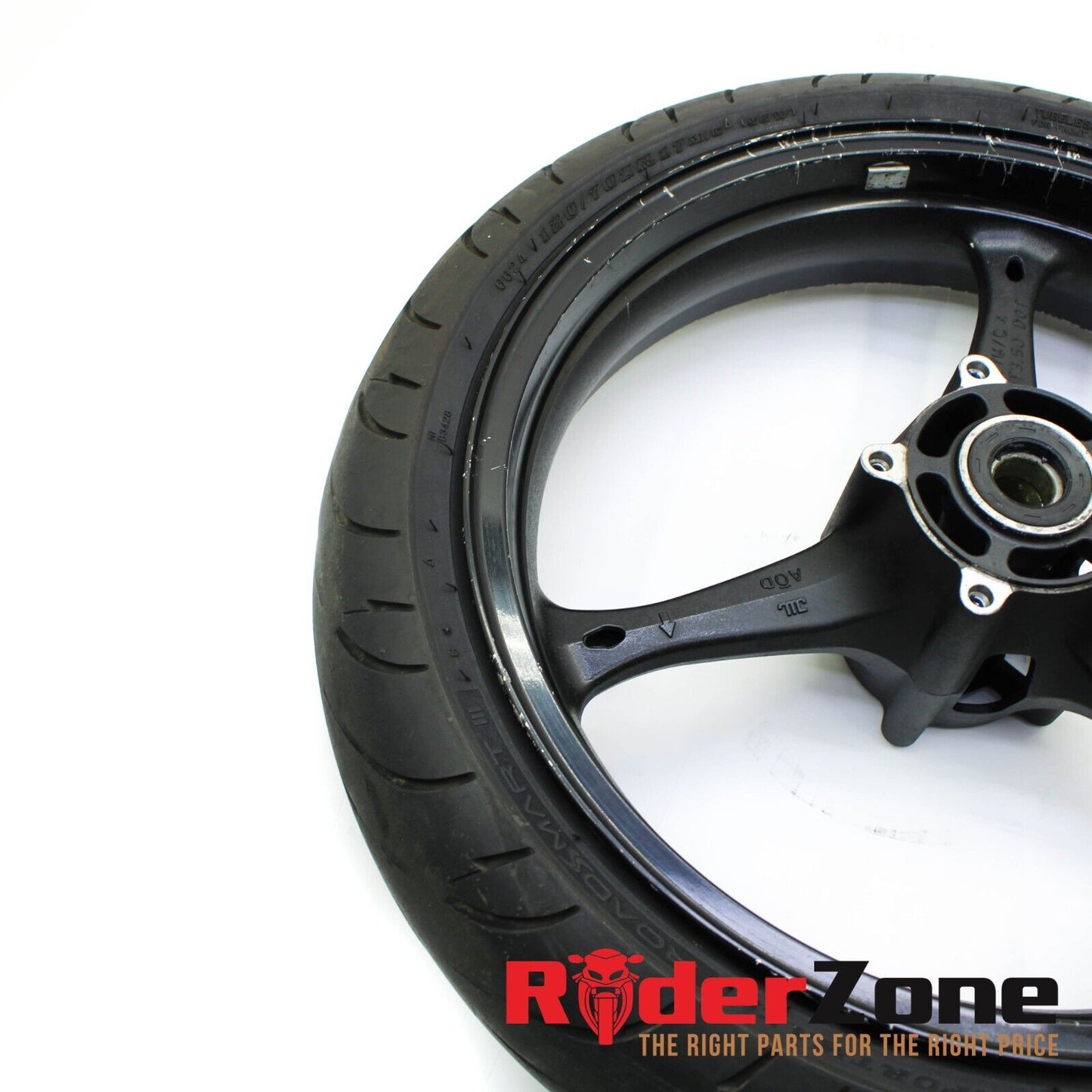 2005 - 2008 SUZUKI GSXR1000 FRONT WHEEL RIM DUNLOP TIRE BLACK 06 07 GSXR600 750