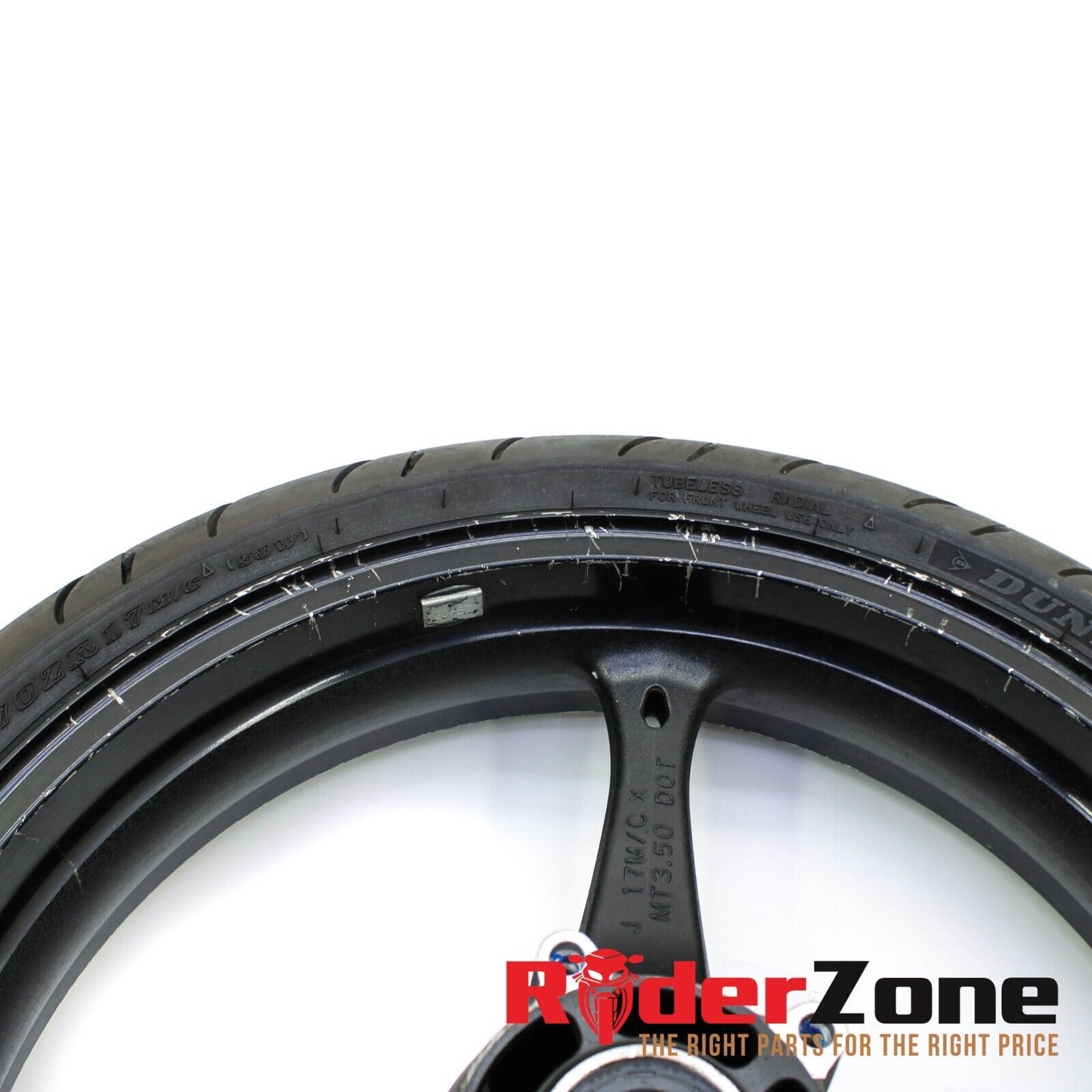 2005 - 2008 SUZUKI GSXR1000 FRONT WHEEL RIM DUNLOP TIRE BLACK 06 07 GSXR600 750