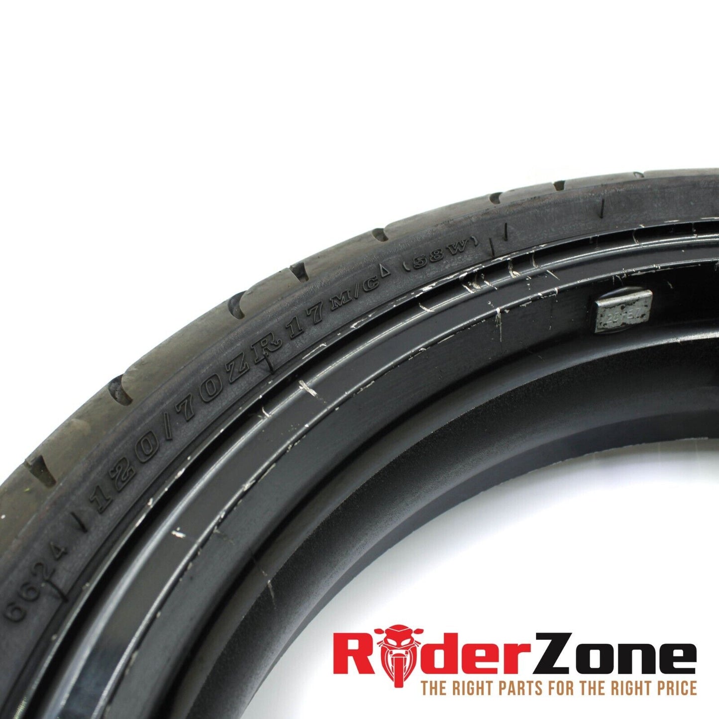 2005 - 2008 SUZUKI GSXR1000 FRONT WHEEL RIM DUNLOP TIRE BLACK 06 07 GSXR600 750