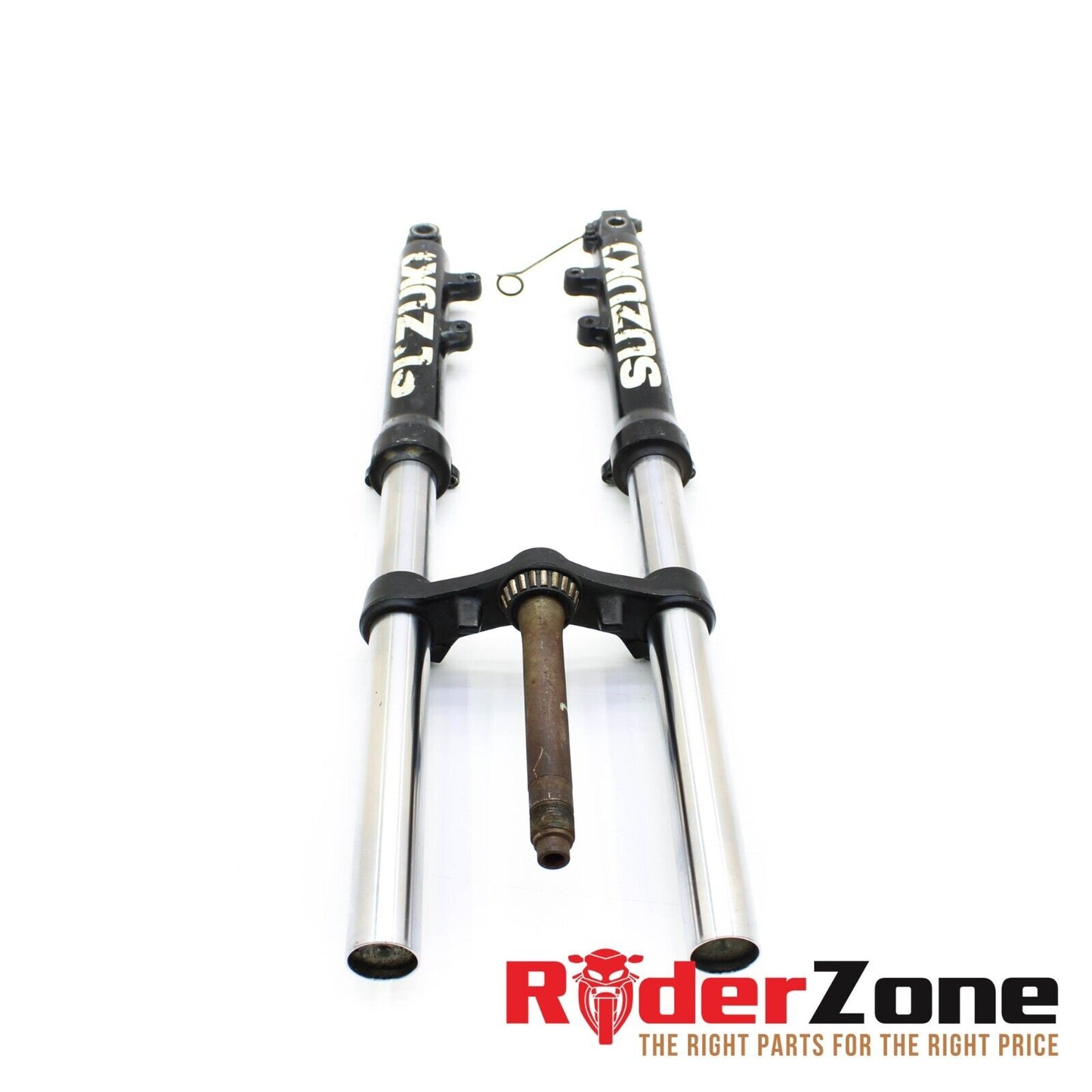 1985 SUZUKI GSXR 750 FORKS FRONT SUSPENSION TRIPLE TREE RIGHT LEFT STRAIGHT