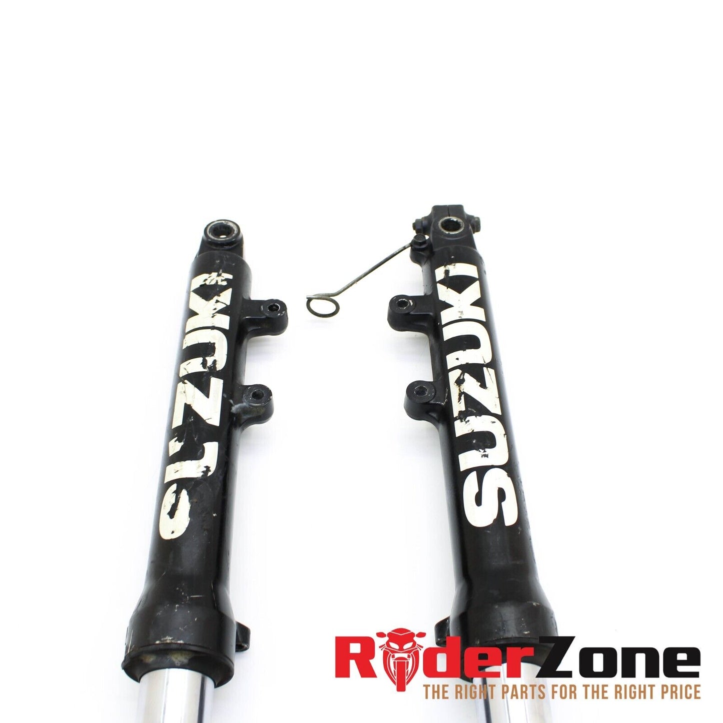 1985 SUZUKI GSXR 750 FORKS FRONT SUSPENSION TRIPLE TREE RIGHT LEFT STRAIGHT