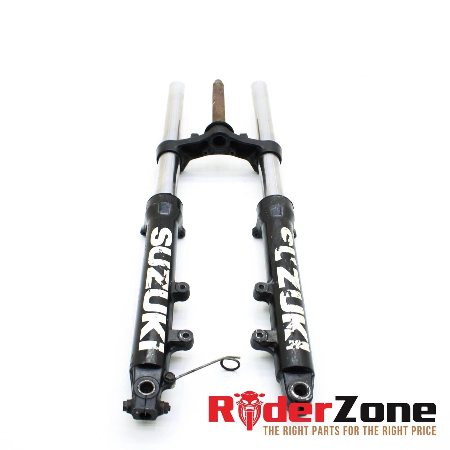 1985 SUZUKI GSXR 750 FORKS FRONT SUSPENSION TRIPLE TREE RIGHT LEFT STRAIGHT