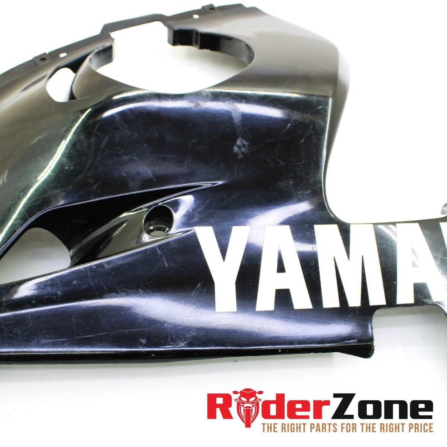 1999-2002 YAMAHA YZF R6 LEFT LOWER BOTTOM BELLY SIDE FAIRING COWL BLACK PLASTIC