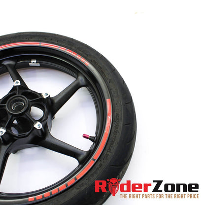 2017 - 2020 YAMAHA YZF R6 FRONT WHEEL STRAIGHT DUNLOP TIRE BLACK RED STRAIGHT